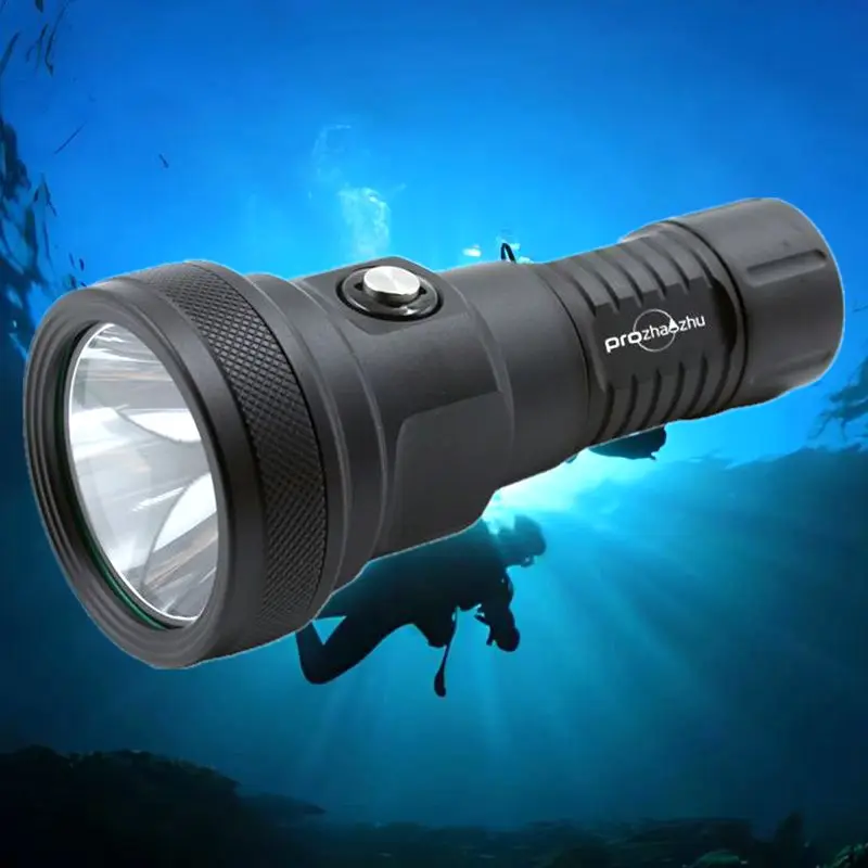 Super Bright Underwater Diving Flashlight IP68 100M Indicator Side Switch SFT40 LED 26650 Rechargeable