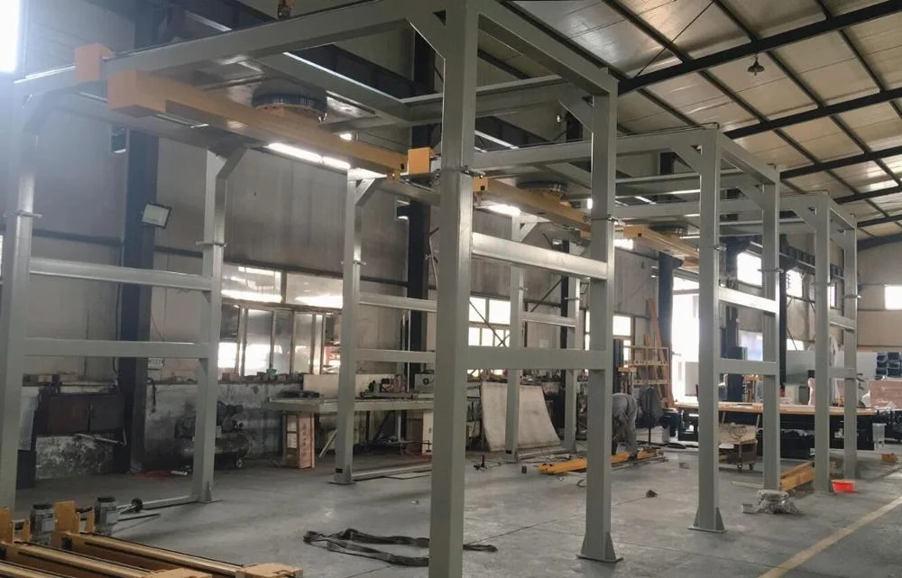 Rotary Arm Pallet Stretch Wrapping Machine, Pallet Wrapper With film top sheet dispenser(all in one system)