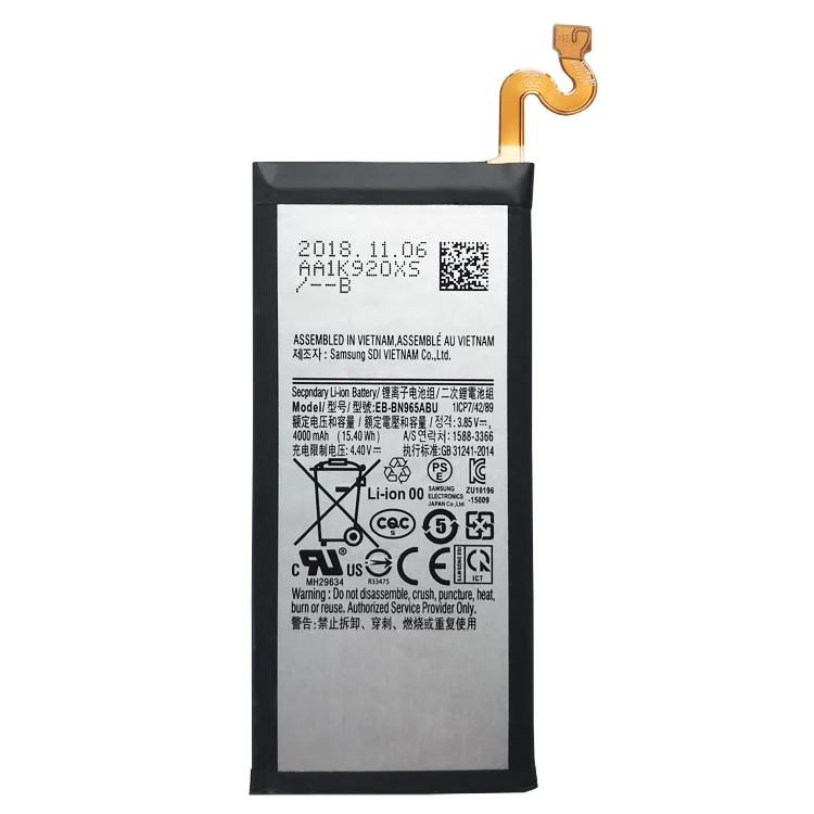 Original Cell mobile phone battery for Samsung Galaxy Note9 Note 9 N960 N9600 batteries EB-BN960ABU Li-ion battery