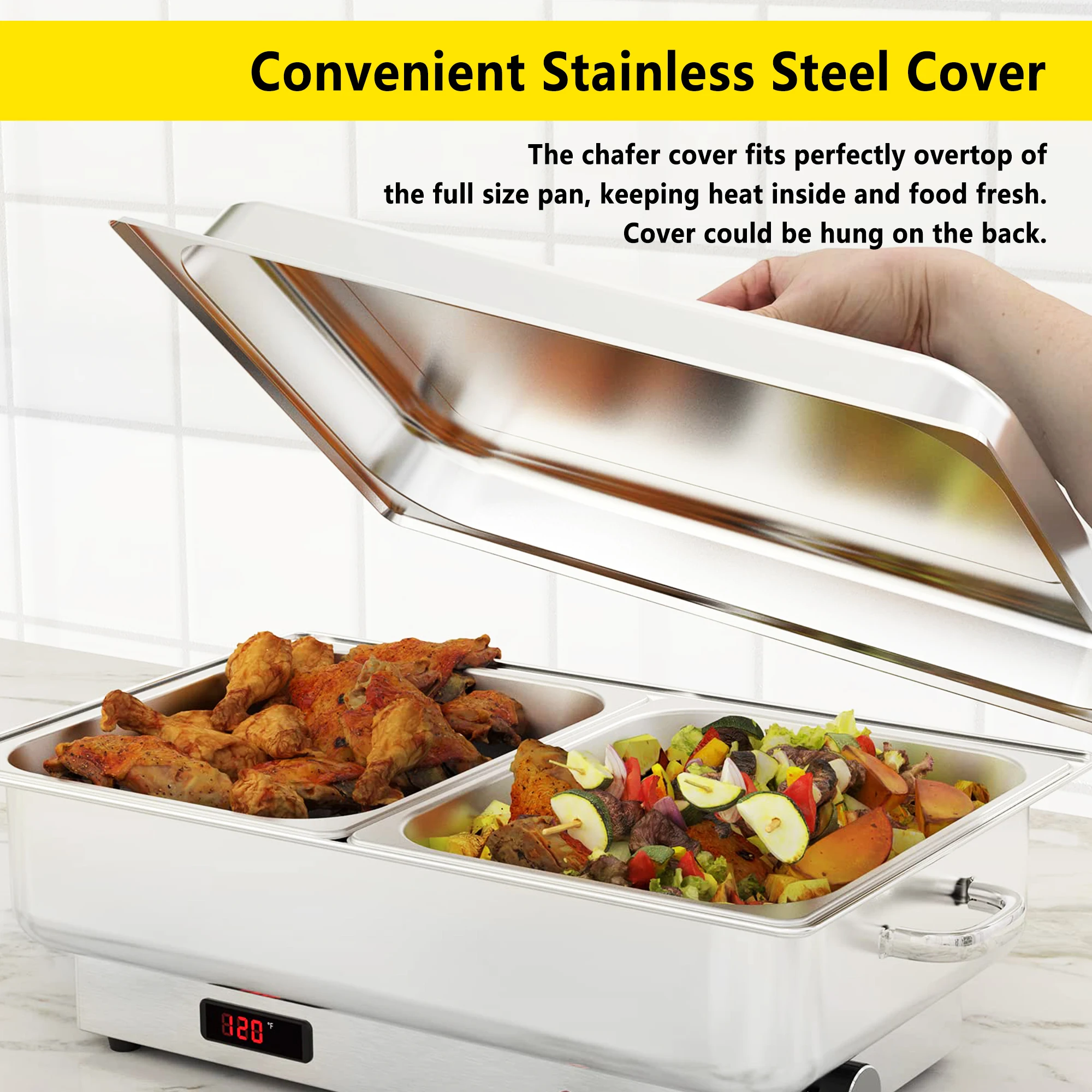 Wholesale Indian Chaffing Dish Rectangle Electric Buffet Food Warmer Stainless Steel Chafing Dishes for Catering