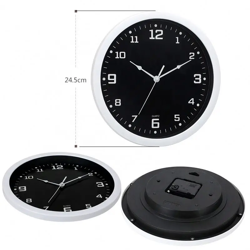 Clock wall  modern Simple Round Design cheap promotion Plastic wall clock