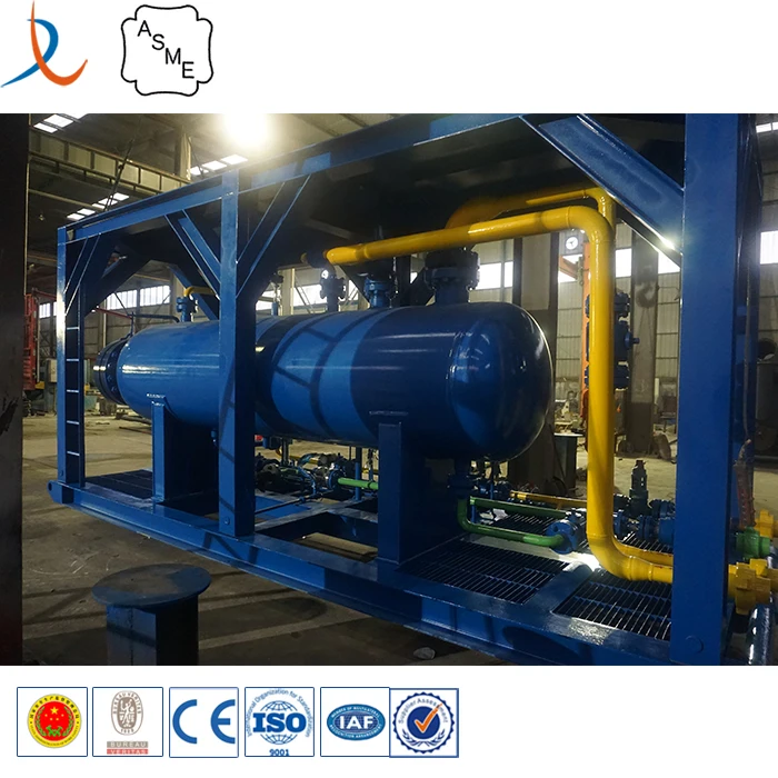 Horizontal oilfield three phase testing separator oil gas water measuring separator