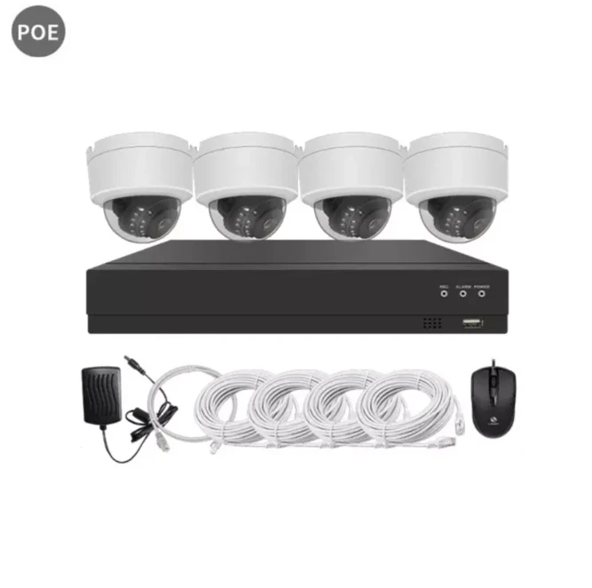 Outdoor Waterproof NVR Kit 4CH/8CH POE 2MP/3MP/5MP Bullet Cameras P2P Home Security Burglar Auto Alarm System Surveillance