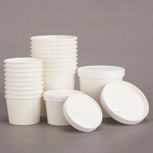 Disposable Pop corn Tubs 32 oz kraft Paper food cup to go packaging stews soup paper popcorn containers 32oz paper cup