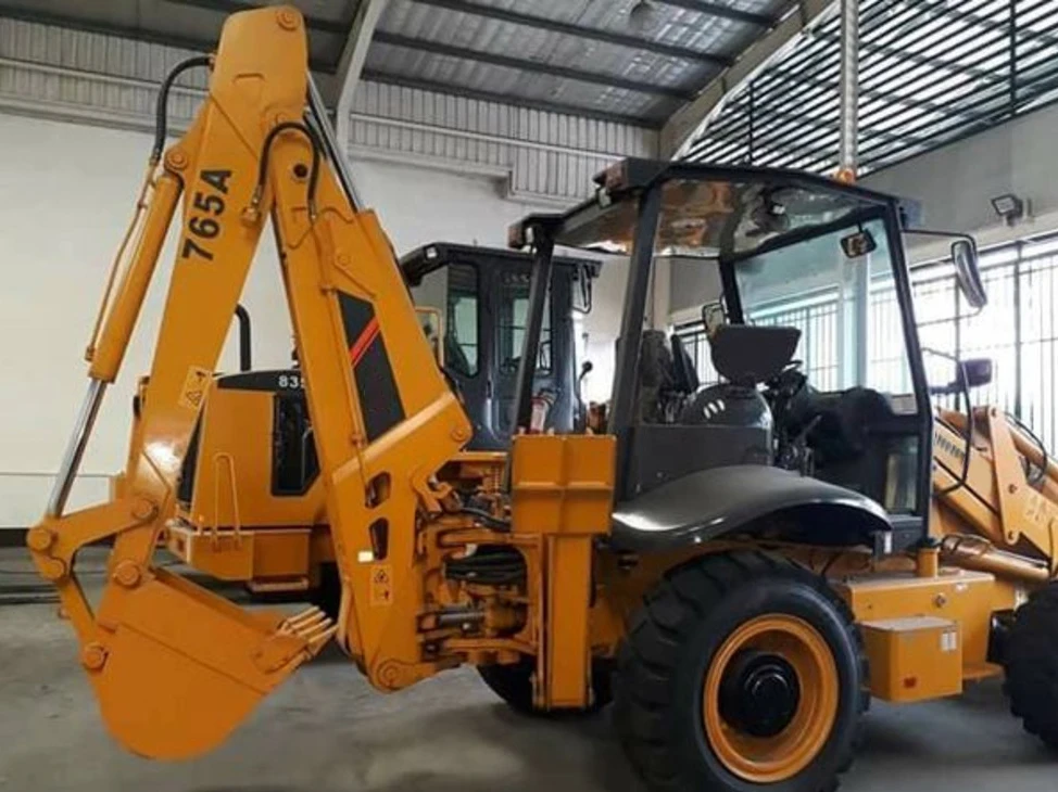 China hot sale cheap  backhoe wheel loader CLG765A with solid tire for safer and portable use