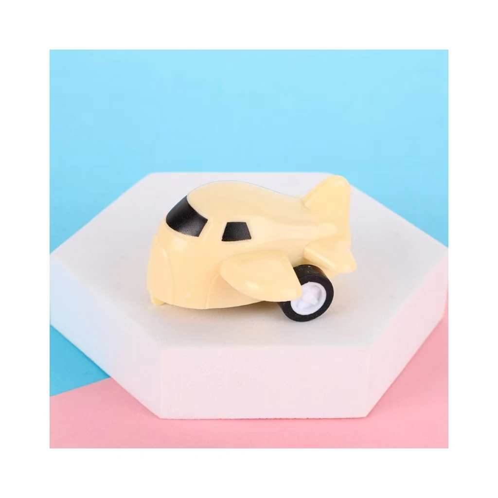 Mini Funny Candy Plastic Plane Toys Vending Machine Capsules Toy Pull Back Airplane Toys For Kids