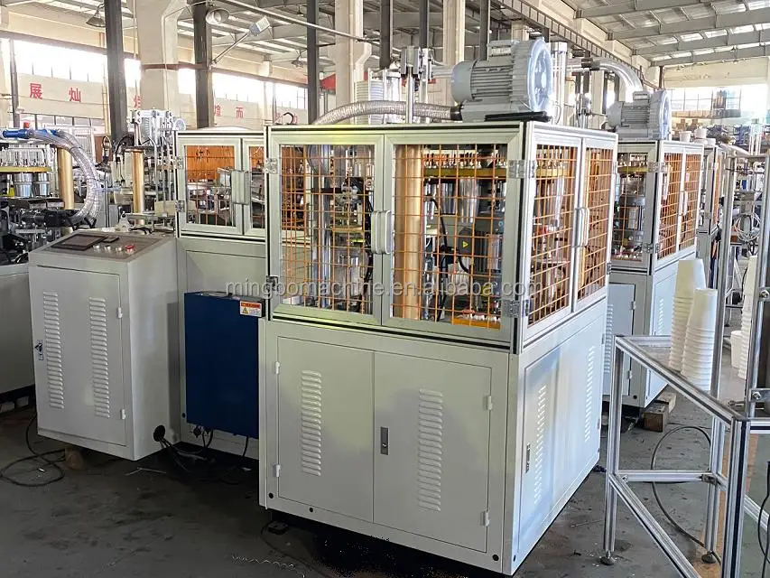 Высокая скорость с двойными стенками Автоматическая термозапаивающая машина для кофе чая бумажный стаканчик наружный шланг формовочная (ZKT-09H)