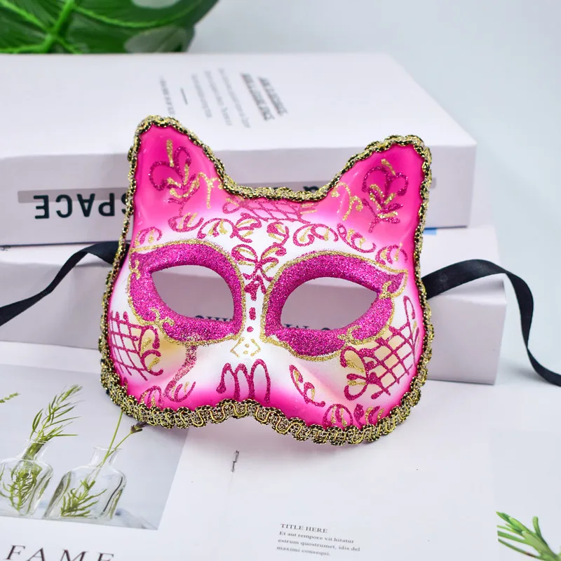 Halloween Venetian Half Face Party Mask Christmas Masquerade Carnival Festival Cat Face Mask Factory Wholesale
