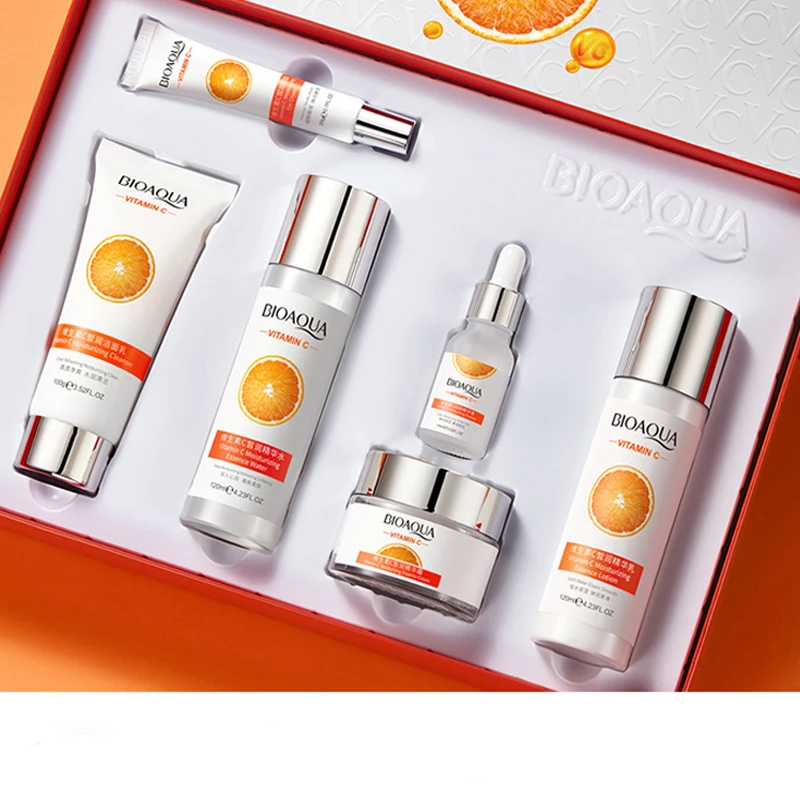 BIOAQUA OEM private label VC eye skin care deep moisturizing face care beauty vitamin C skin care sets
