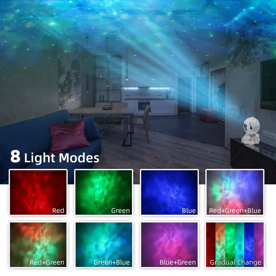 Smart Bedroom Aurora Colorful Starry Light Astronaut Star Light Projector Living Room Night