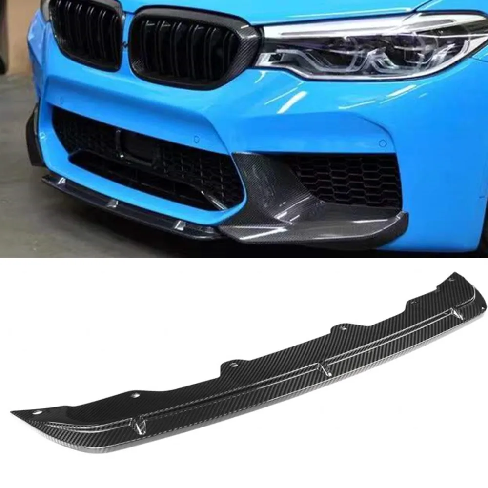 Autoclave Carbon Tech Real Carbon Fiber MP Style Front Bumper Diffuser Lip Spoiler Splitter For BMW 5 Series F90 M5 2020+