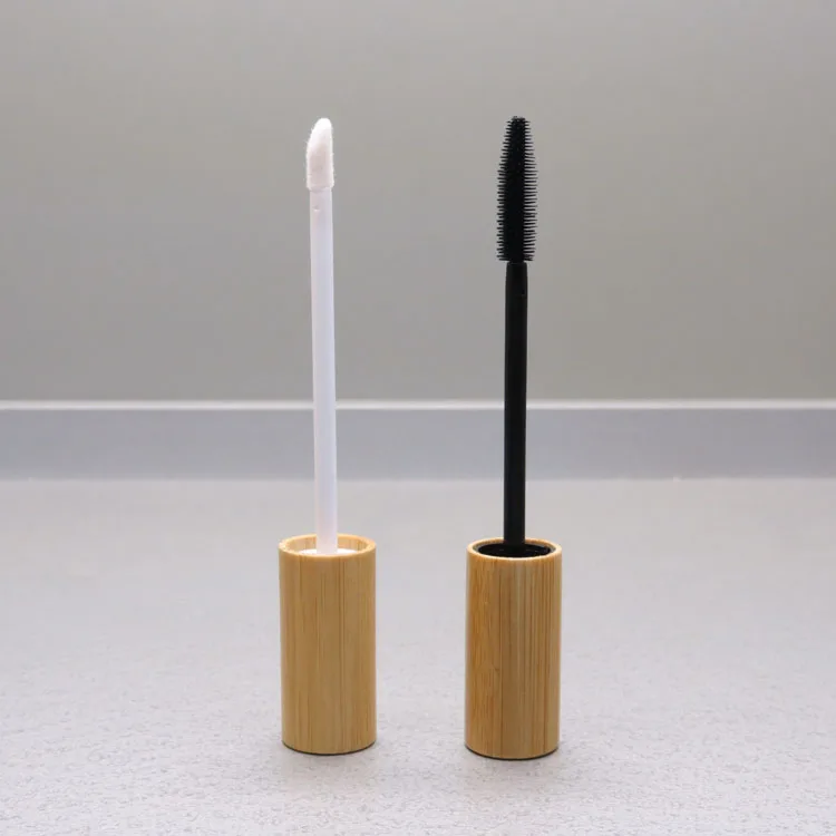 Bamboo Design Eyelash Tube 10ml Glass Pretty Empty Mascara Wand Tubes With Brush