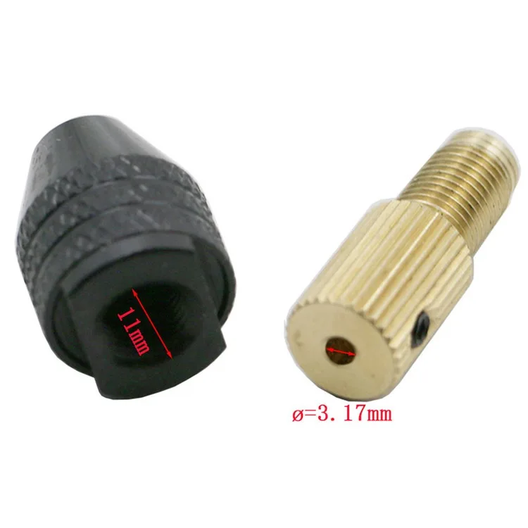 3.17mm /2.35mm Electric motor shaft Mini Chuck Fixture Clamp 0.3mm-3.4mm Small To Drill Bit Micro Chuck fixing device