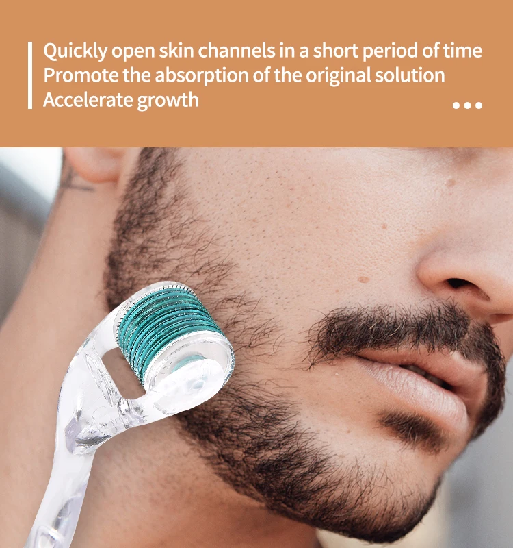 skincare beauty equipment Stainless steel 540 derma roller for hair regrowth