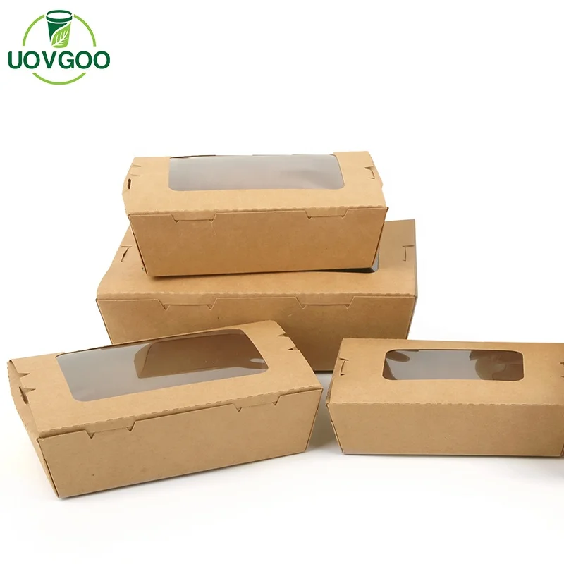 Disposable eco friendly sushi takeaway box custom logo design personalised takeaway boxes salad packaging box
