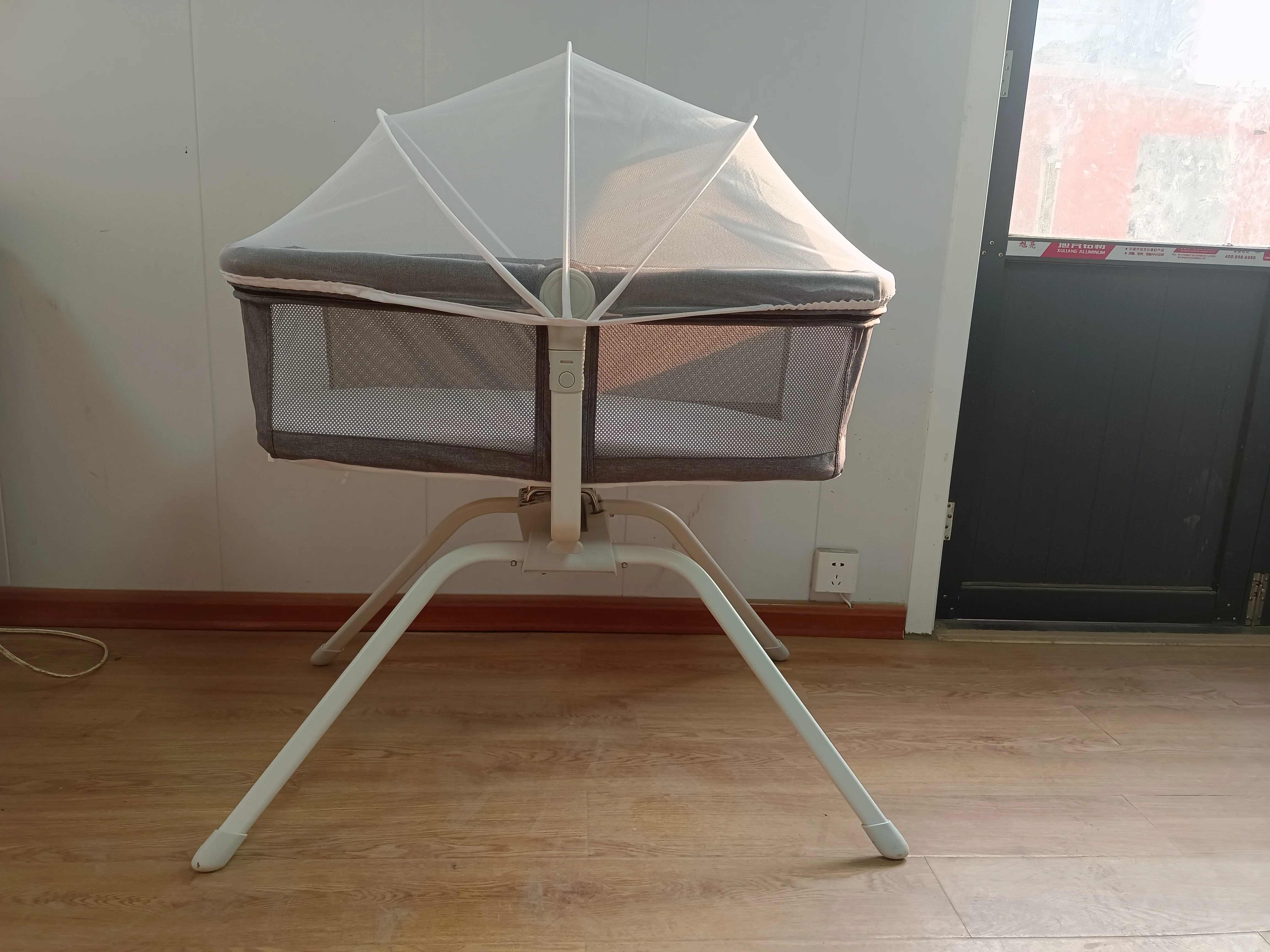 Modern Multifunctional Baby Bedside Crib for play, Portable Playard with Comfortable Mattress,Changing Table and Cute To