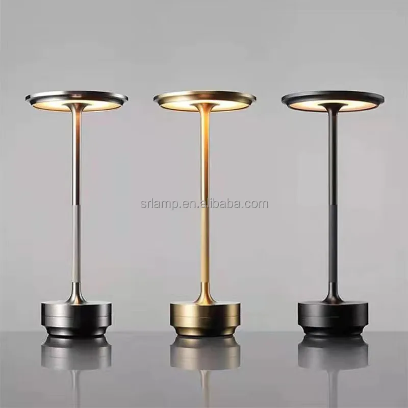 Оптовая продажа Европейский минимализм lampada da tavolo светодиодная батарея декоративная Беспроводная перезаряжаемая Настольная лампа с регулируемой яркостью