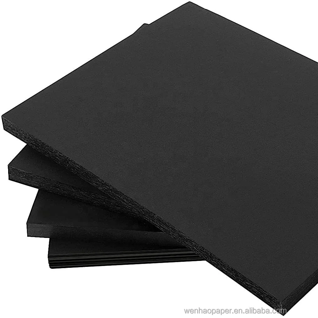 Custom A4 Size Heavyweight Black Color Paper Black Construction Paper