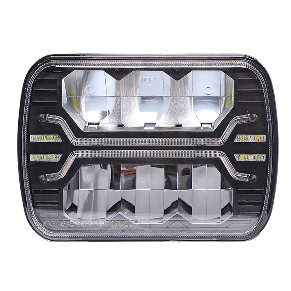 Car Accessories 5X7 7X6 80W Square Headlight Headlamps For Jeep Wrangler Yj 1986-1995 For Jeep 1984-2001 Cherokee Xj