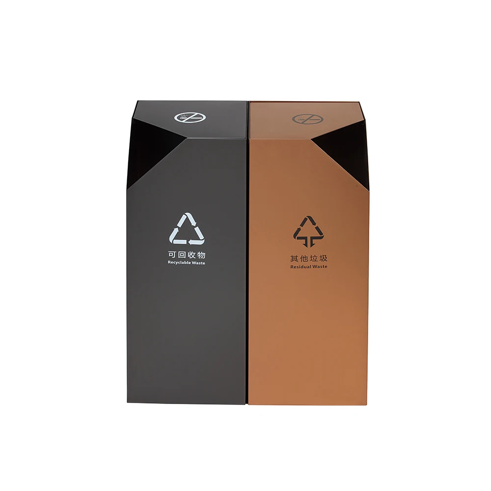 Modern Design Recycle Metal Outdoor Public Street Dustbin
