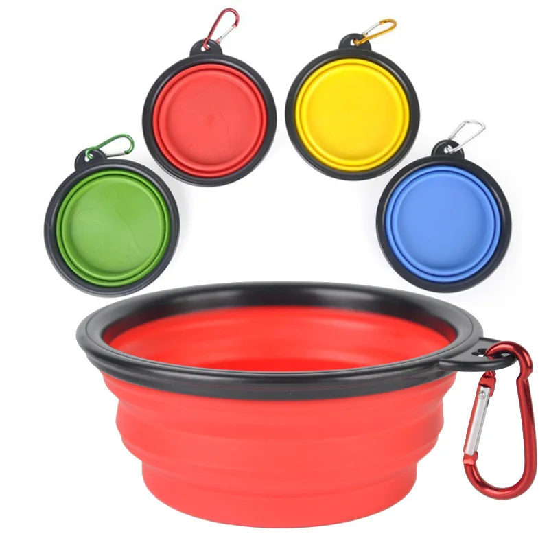 
Portable Personalized Collapsable Water Bowls For Cats Dogs Collapsible Pet Bowl dog bowl foldable silicone puppy feeder 