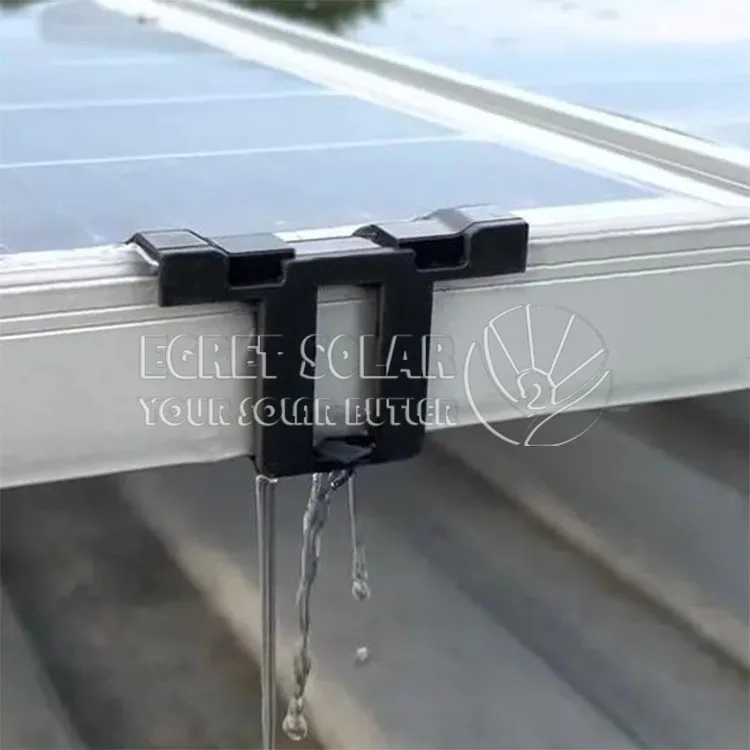 Customize Solar Panel Drainage Clamp PV Water Guide Drainage Clips Solar Panel Cleaning Clamp Drain Clip
