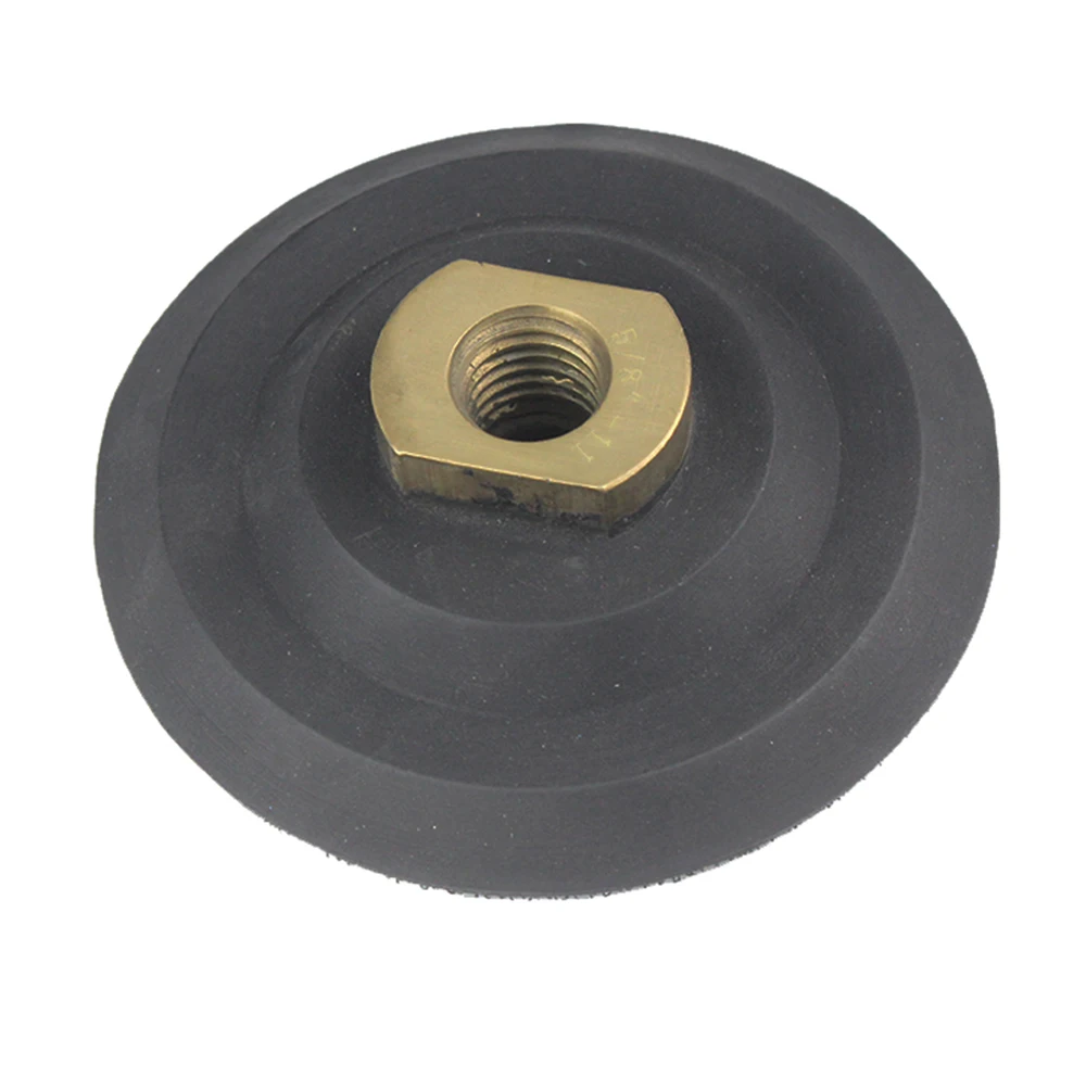 4 Inch Polishing Rubber Pad Hook and Loop Backing Pad with 5/8'-11 Arbor