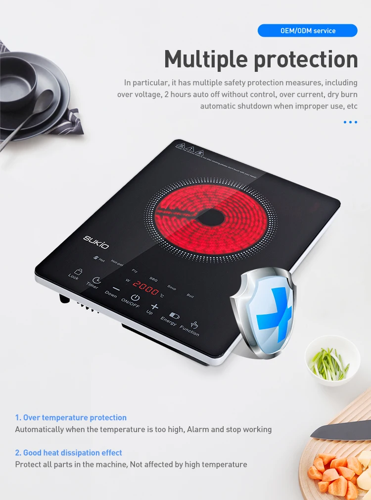 Home Smart Induction Hob Table Single Burner Steam Fry Infrared Induction Cooker