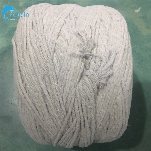 Free Sample China Recycled Cotton Mop Yarn 0.5s  White Color OE 35strands from Manufacturer
