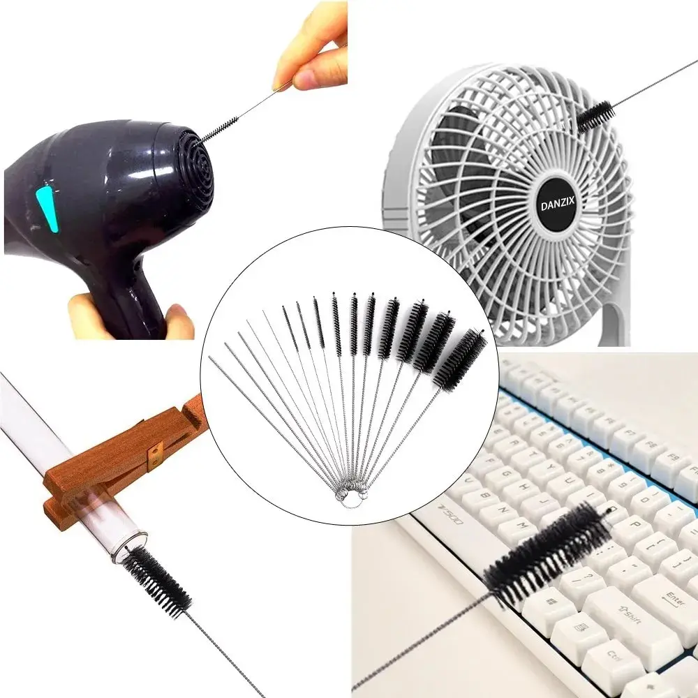 Wholesale cheapest in bulk shisha accessories hookah cleaning brush Wire nylon stainless steel straw brush