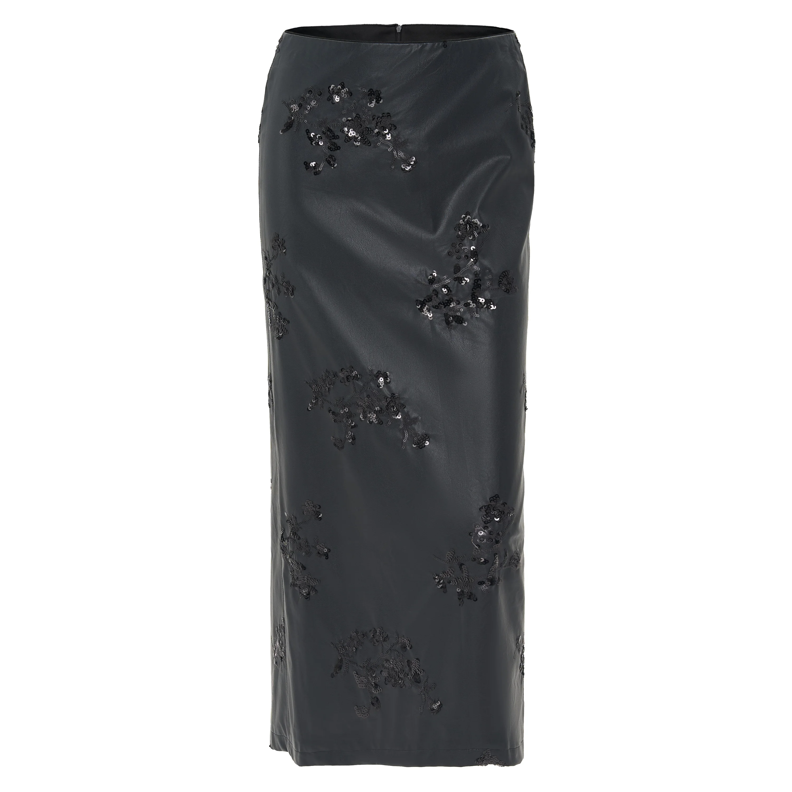 Юбка женская из искусственной кожи с запахом