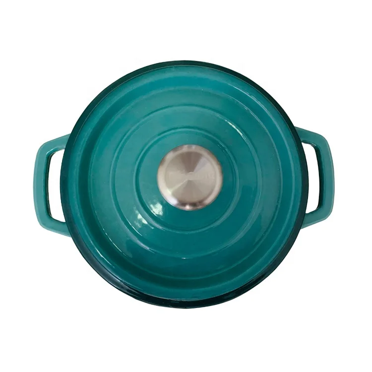 Hot sale round stock pots enamel cast iron cookware casserole with lid
