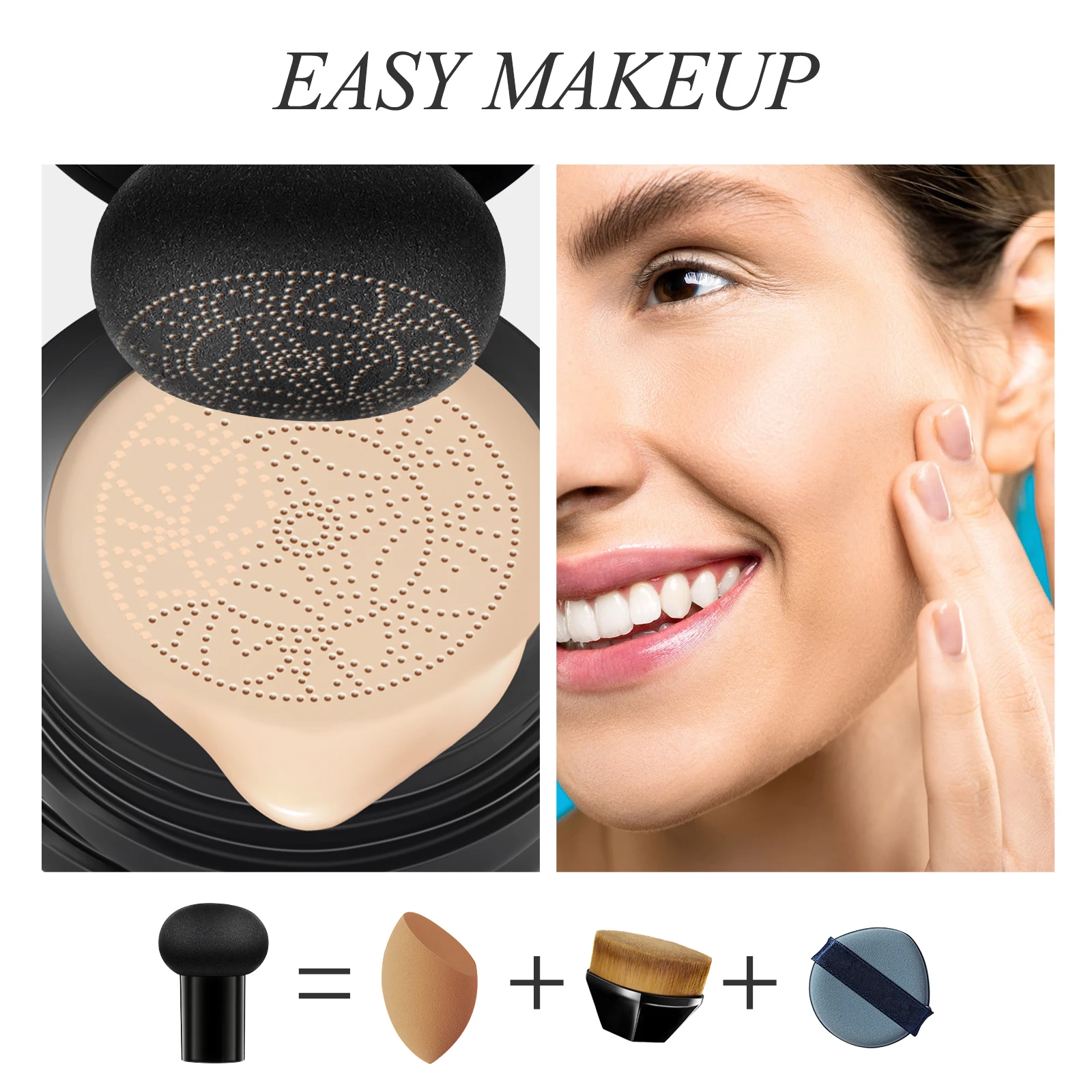 ELAIMEI High Quality Air Cushion CC Cream Mushroom Head Foundation For Women Makeup