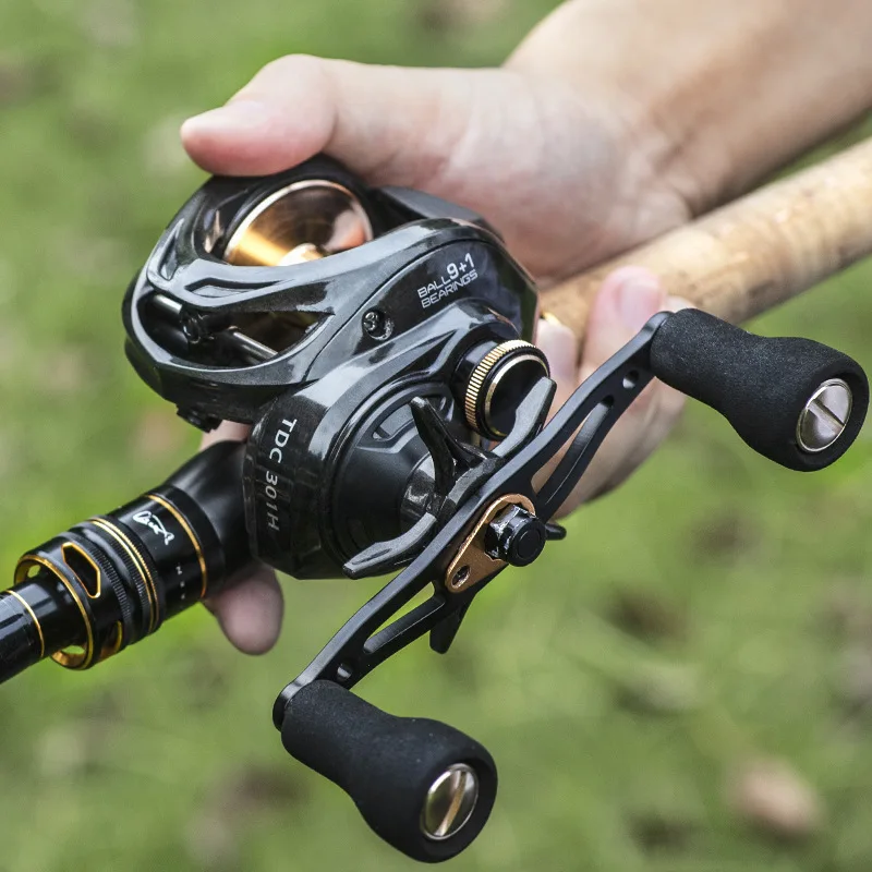 Latest Models Fishing Reels Baitcaster Reel Carbon Fiber Baitcasting Wheel 6.3:1 Double Hand 6+1 Ball Bearings WaterDrop Wheel