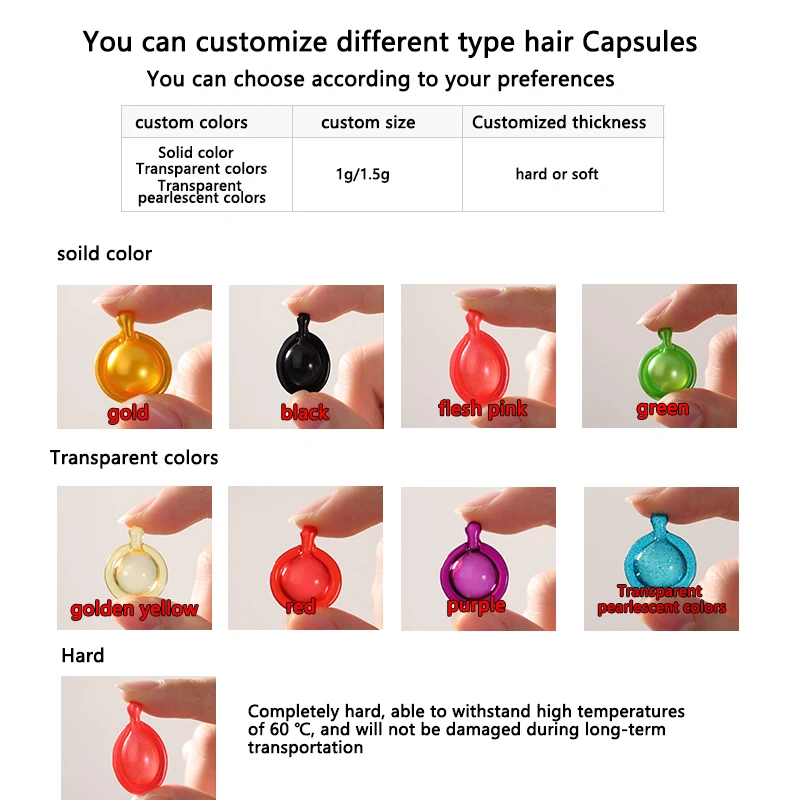 Hair Vitamins Treatment Oil Capsule No Rinse Essence for Frizzy And Dry Damaged Hair Rich In Vitamin A C E And Pro-Vitamin