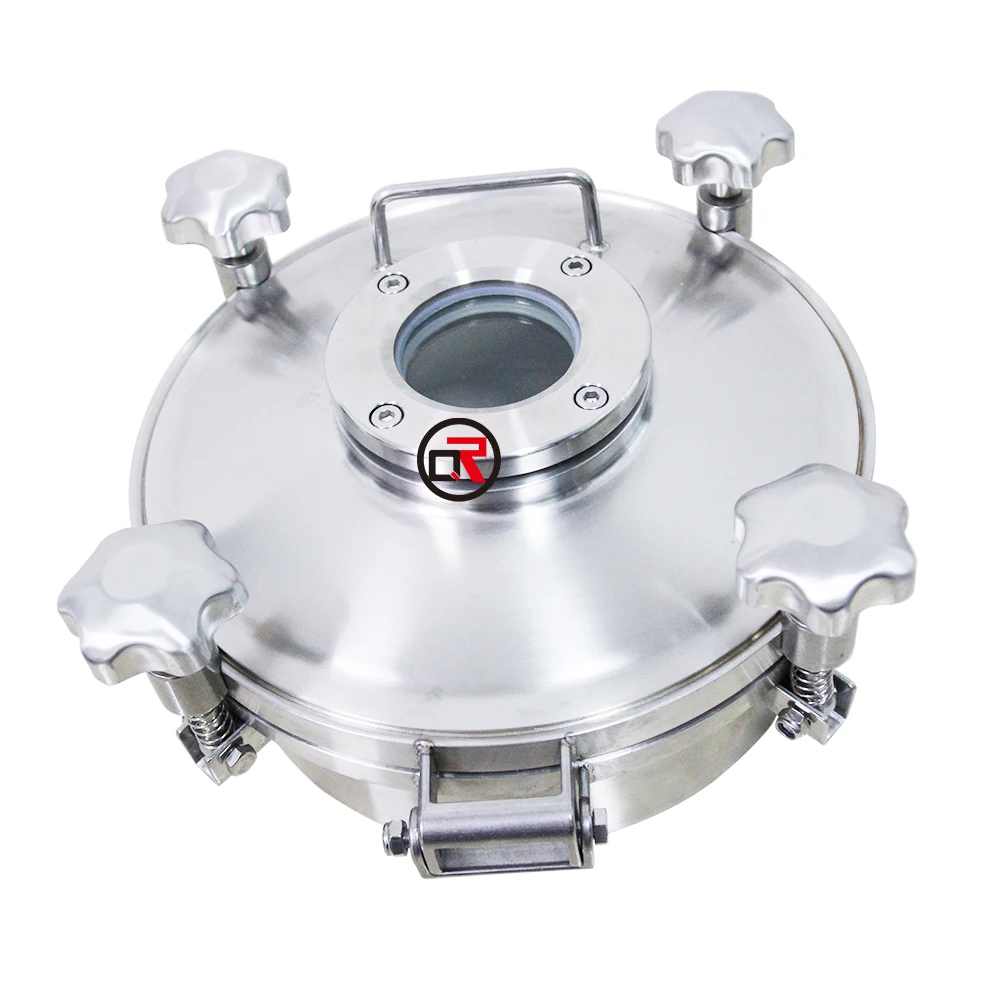 Stainless steel pressure oval inwards opening oval Rectangular manhole with single lock