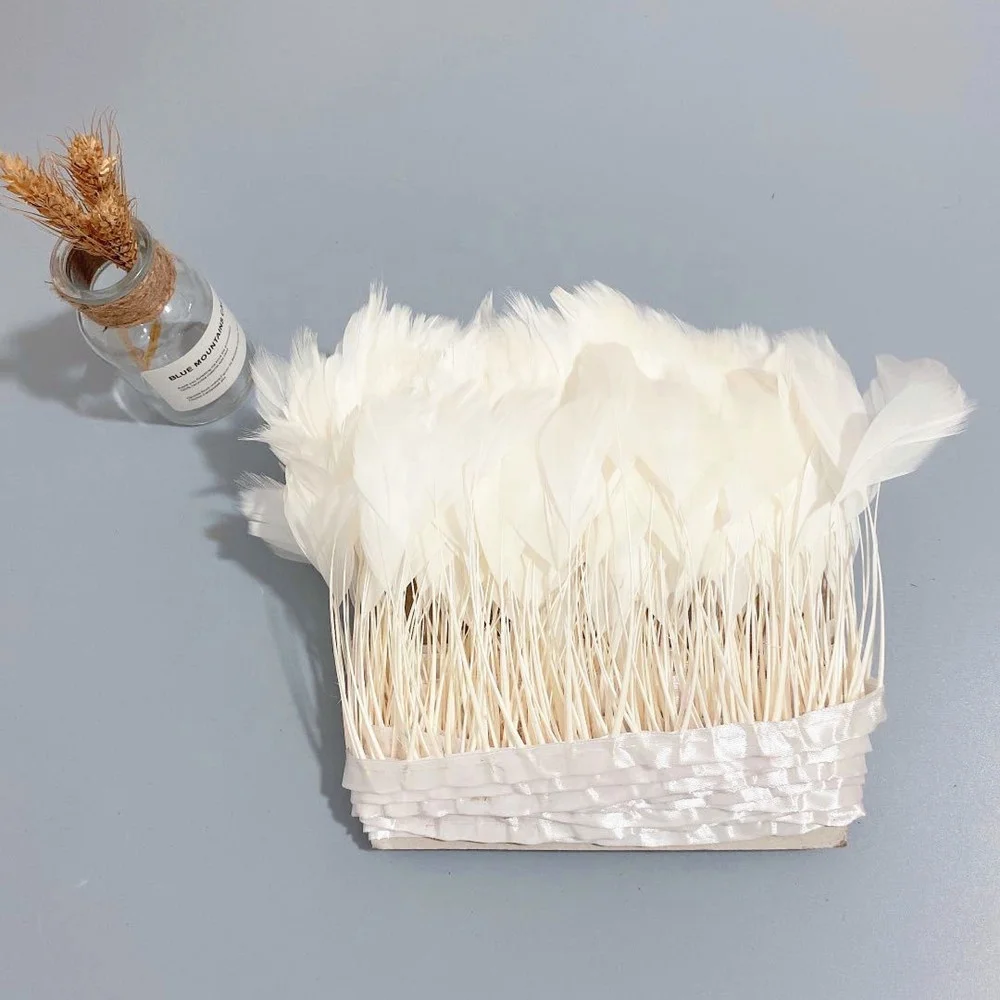Goose Biot-Striped Feather Trims Fringe DIY Dress Sewing Crafts Costumes Decoration