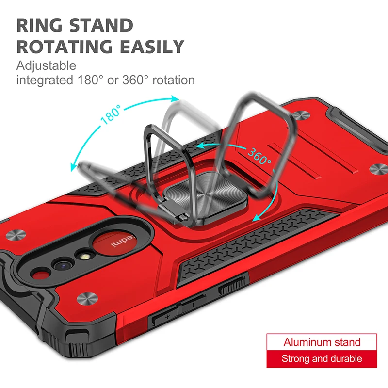Factory Price  Magnetic Car stand  TPU+PC Phone Case For Redmi 8a/ Note8  pro/Note 9 Pro