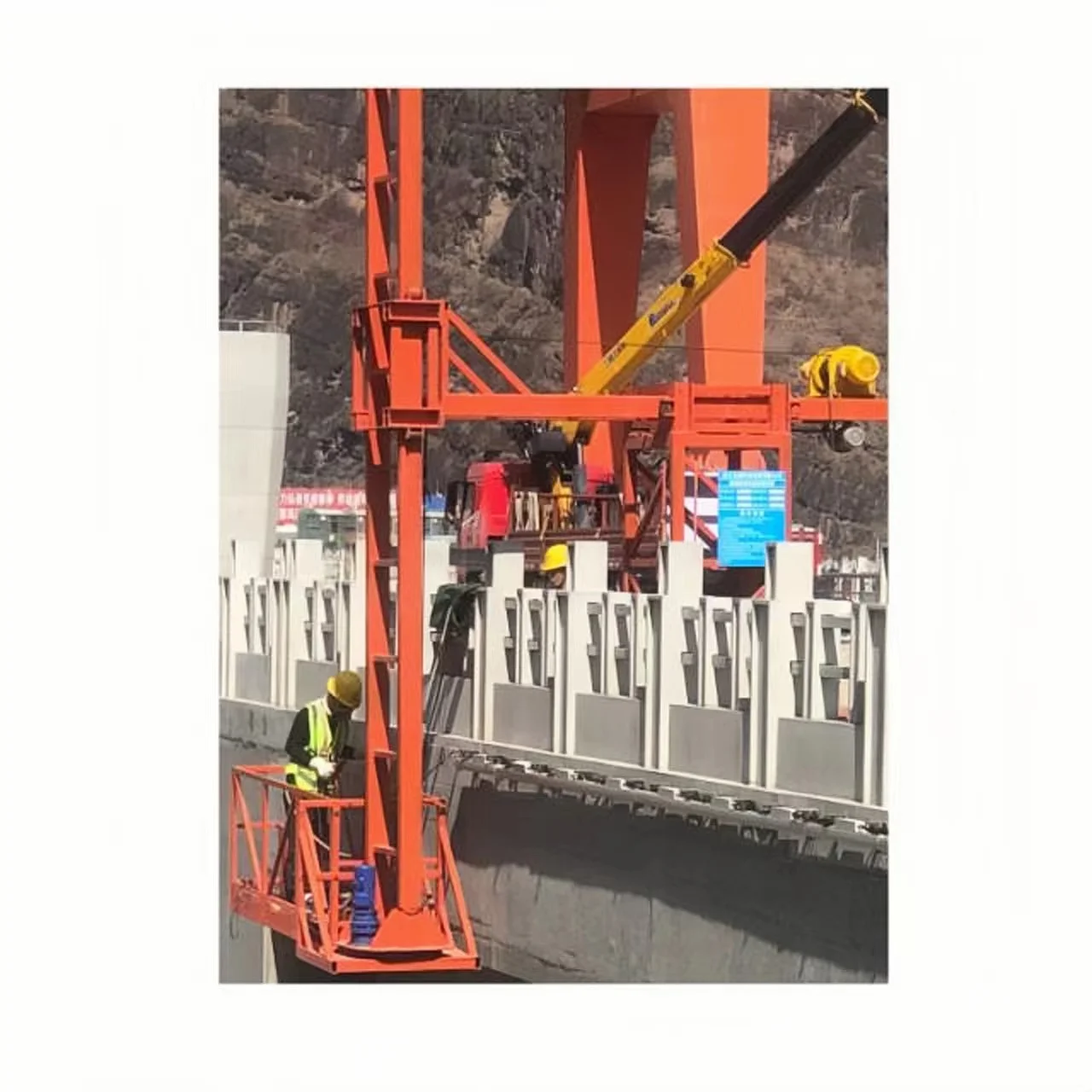 Стальной мост подвесная корзина подвесные платформы поручни обслуживание автомобиля для покраски дренажная