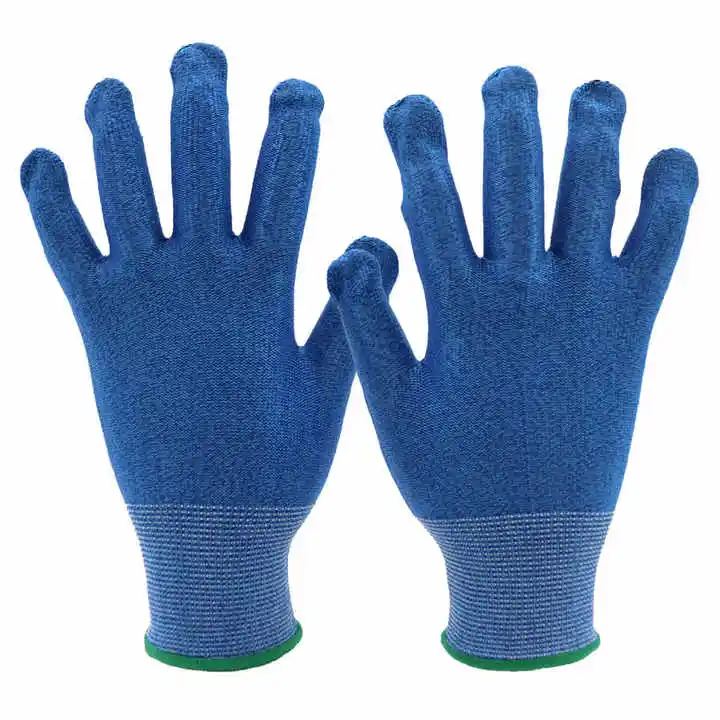 SONICE Anti Cut PVC Dotted Cotton Gloves Knitted Anti Slip Hand Protection Safety Work Gloves