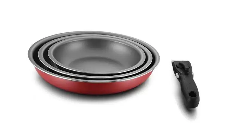 Высококачественная антипригарная алюминиевая посуда, наборы кастрюль для жарки, кастрюль, набор кастрюль со съемной ручкой