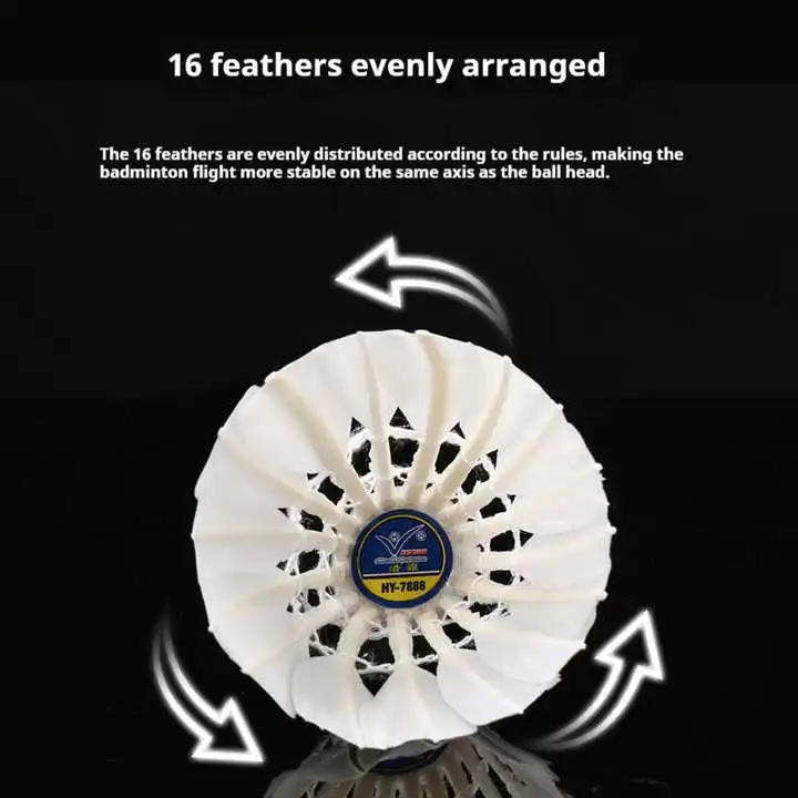 Affordable Feathered Shuttlecock for School Competitions and Family Play with Excellent Flight Control