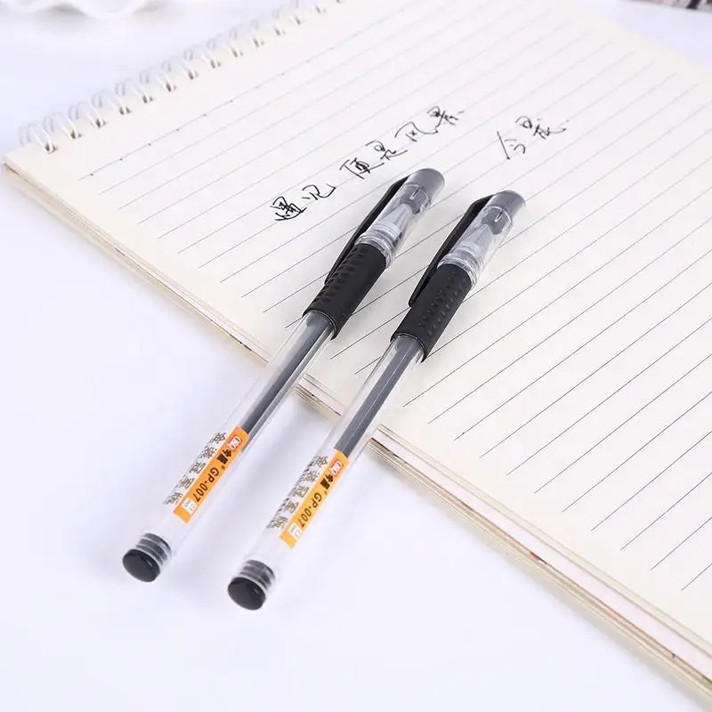 Best seller cheap transparent pen body gel ink pen advertising plastic promotional gel pen