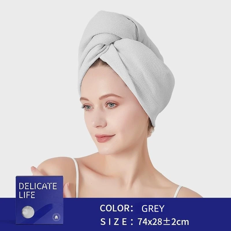 5A Anti-Bacteria Super Absorbent Quick Dry Hair Turban Spa Bathing Microfiber Hair Drying Towel Wrap