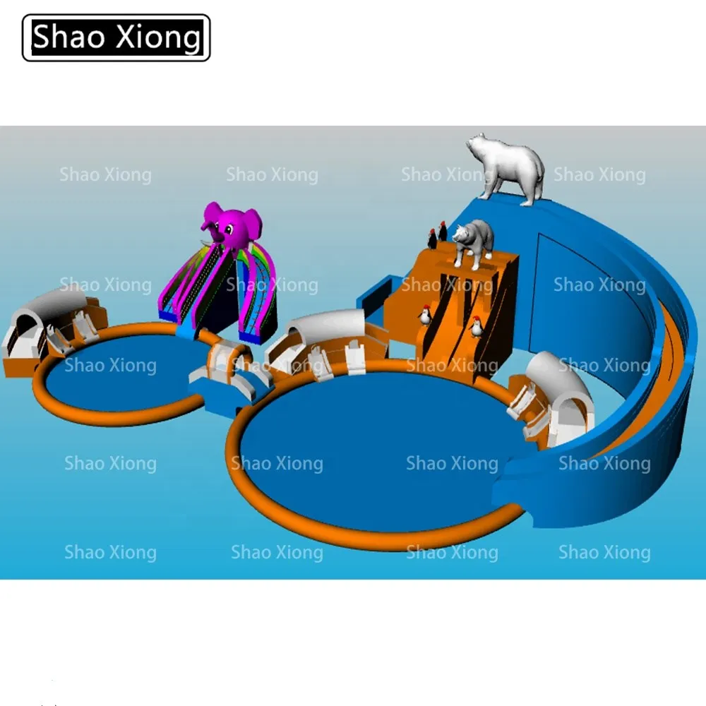 Commercial Outdoor Funny Summer Amusement Water Games Inflatable Water Pools Park Playground Equipment