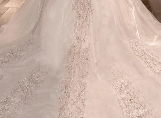 2022 princess luxury wedding gowns for bride white elegant wedding lace beaded quinceanera dresses sweet ball wedding dresses