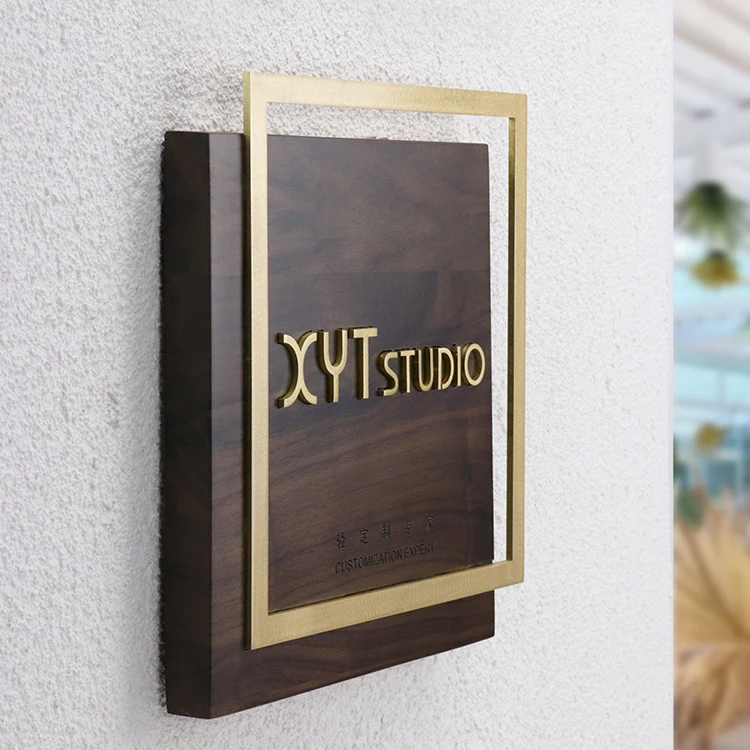 Customized clothing store silver display office door signs coffee shop front door sign studio billboard acrylic door sign