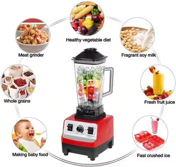 Custom 4500W 2L Large Capacity Speed Commercial Blender Juicer Fruit Mixer Portable Ice Smoothie Blenders