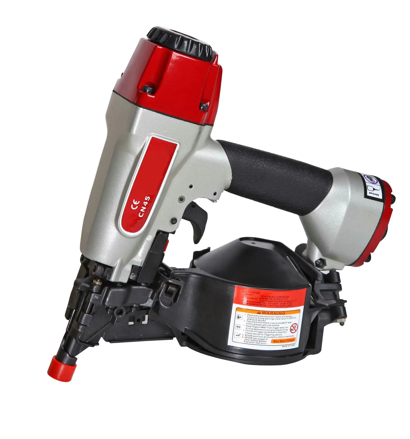 CN45 Industry Air Tool Pneumatic Coil Nailer for Conical Wire Collated Nails