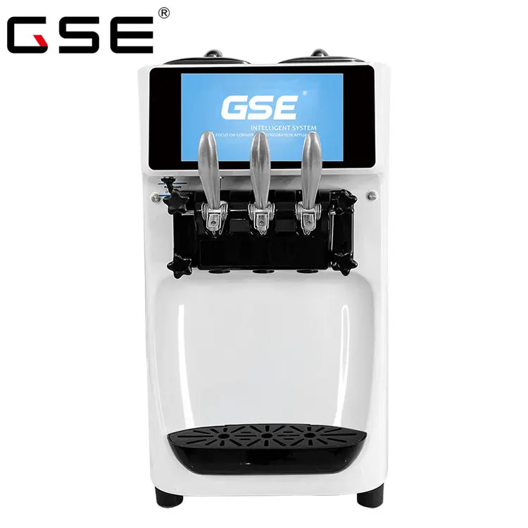 Double separate frequency conversion system ice cream machine table top home 3 flavor soft ice cream makers ST32ERLW-TF